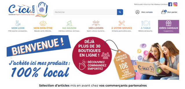 Sur c-ici.com, cliquez, réservez, commandez !