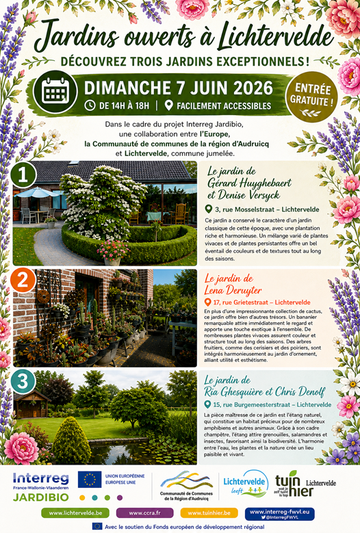 Projet Jardibio : Visite de jardins exceptionnels en Belgique